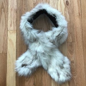 Recycled VINTAGE fur and velvet scarf